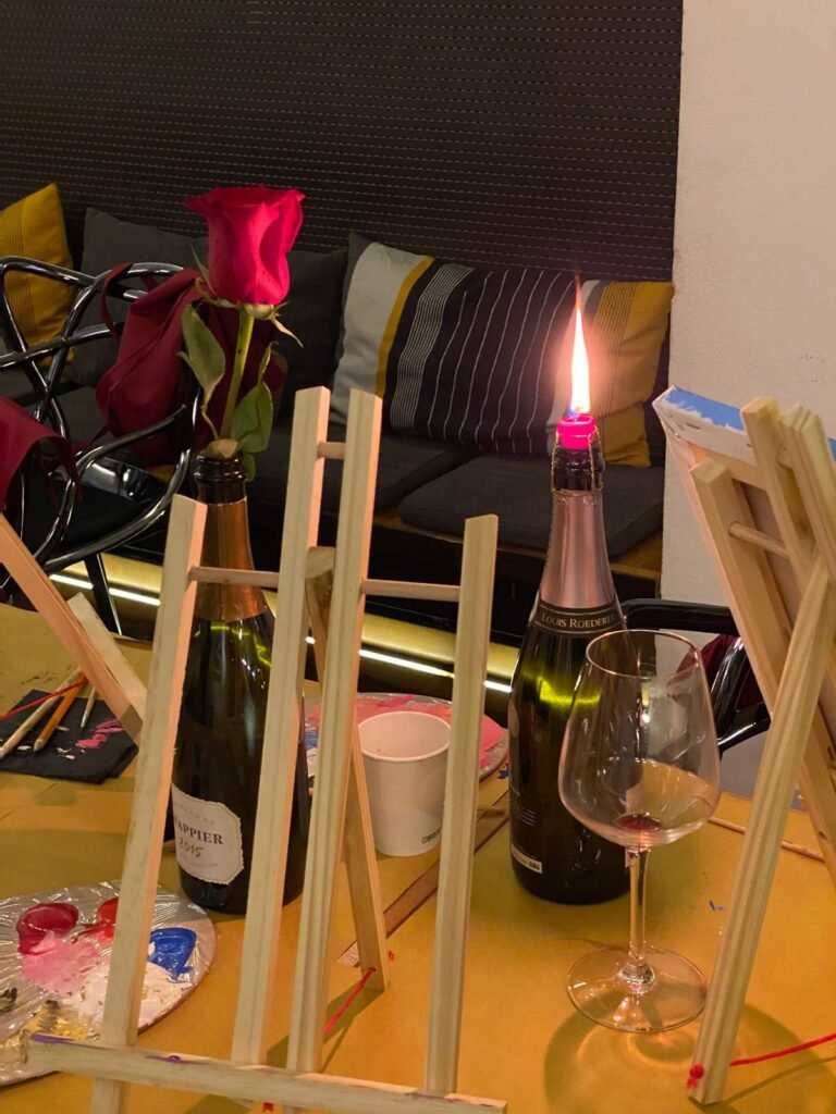 Wine and paint